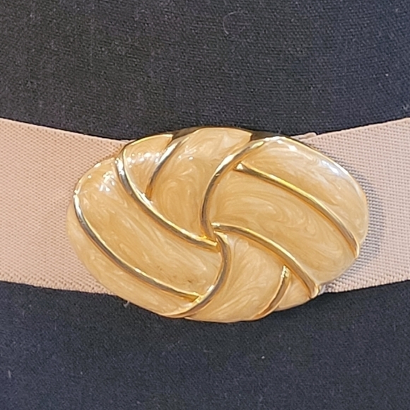 DAY-LOR Vintage Stretch Elastic Belt with Stylish Enamel Circular Buckle - Picture 2 of 8